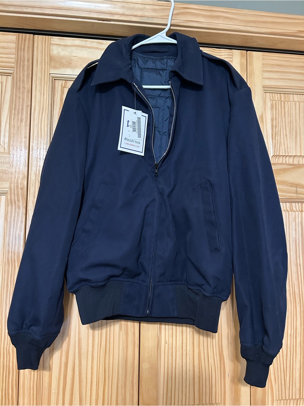 Men's Navy Bomber Jacket - Classic Casual Outerwear